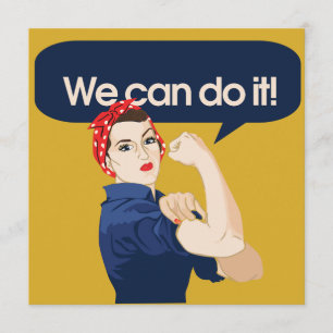 Rosie Riveter, vi kan göra det Inbjudningar