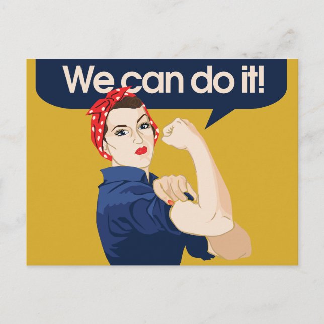 Rosie Riveter, vi kan göra det Vykort (Framsida)