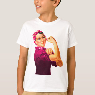 Rosie riveteren - cancerrosa tröja