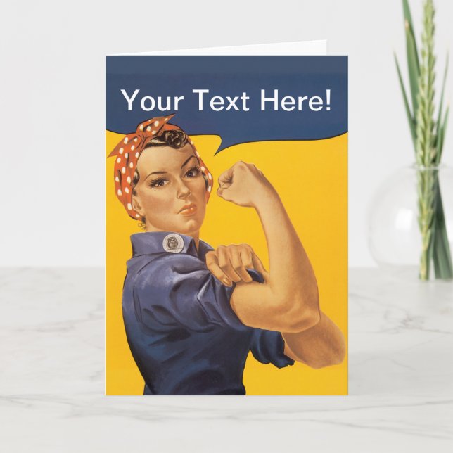Rosie riveteren kan vi göra den! Din text här Kort (Framsida)