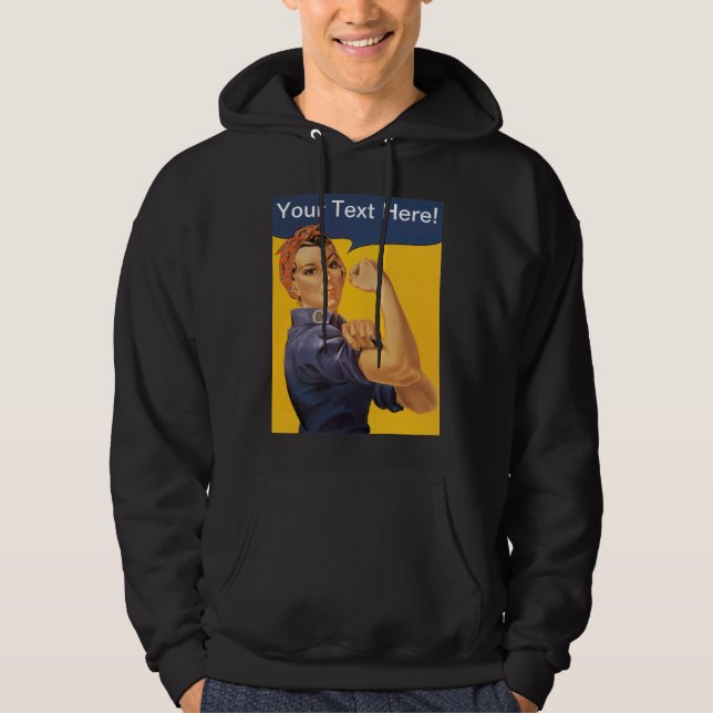 Rosie riveteren kan vi göra den! Din text här Sweatshirt (Framsida)