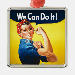 Rosie riveteren - "kan vi göra den! ", julgransprydnad metall