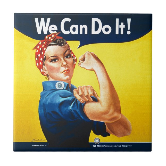 Rosie riveteren "kan vi göra den! ", kakelplatta (Framsidan)