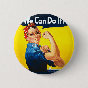Rosie riveteren "kan vi göra den! ", knapp