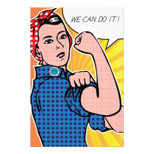 Rosie riveteren kan vi göra den! Popkonstpolka Fototryck