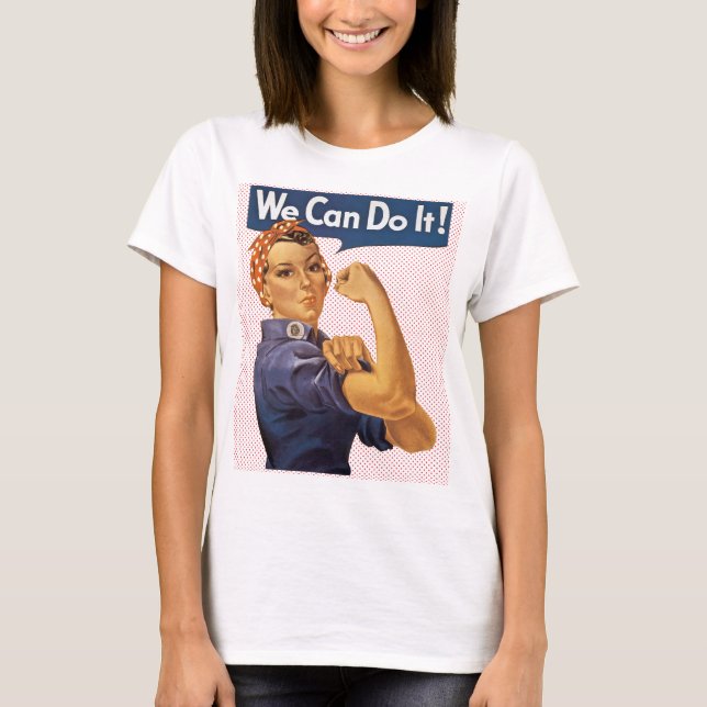 Rosie riveteren kan vi göra den röd polka dots tee shirt (Framsida)