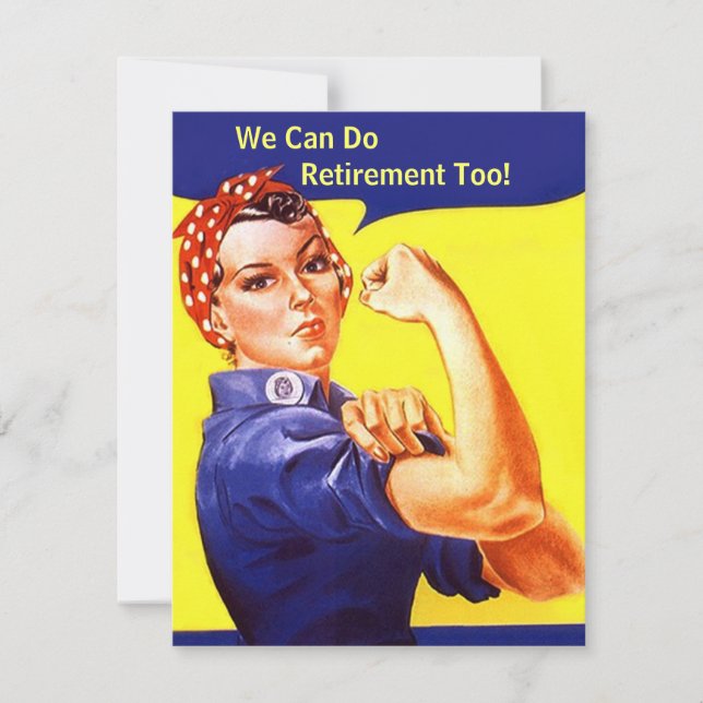 Rosie riveteren kan vi göra pensioninbjudningar inbjudningar (Framsida)