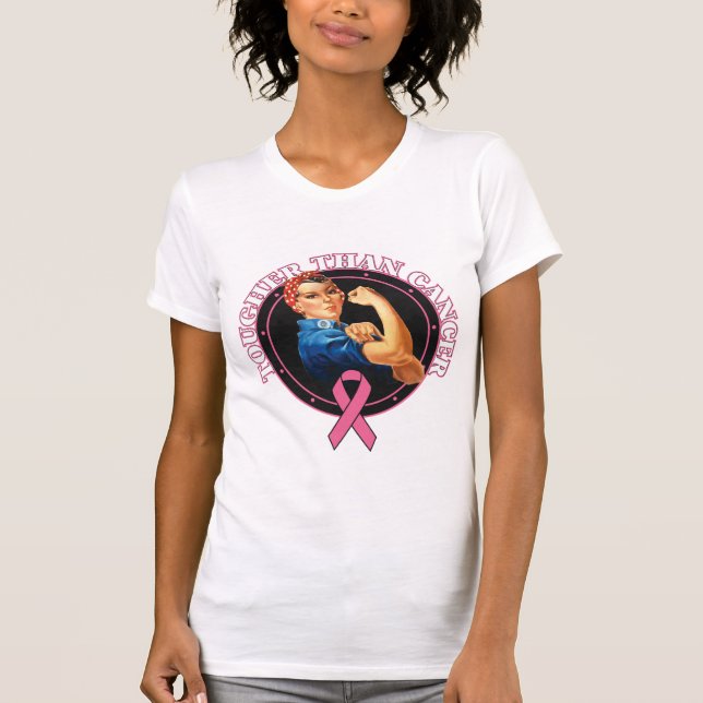 Rosie riveteren som är mer tuff än bröstcancer tee shirt (Framsida)