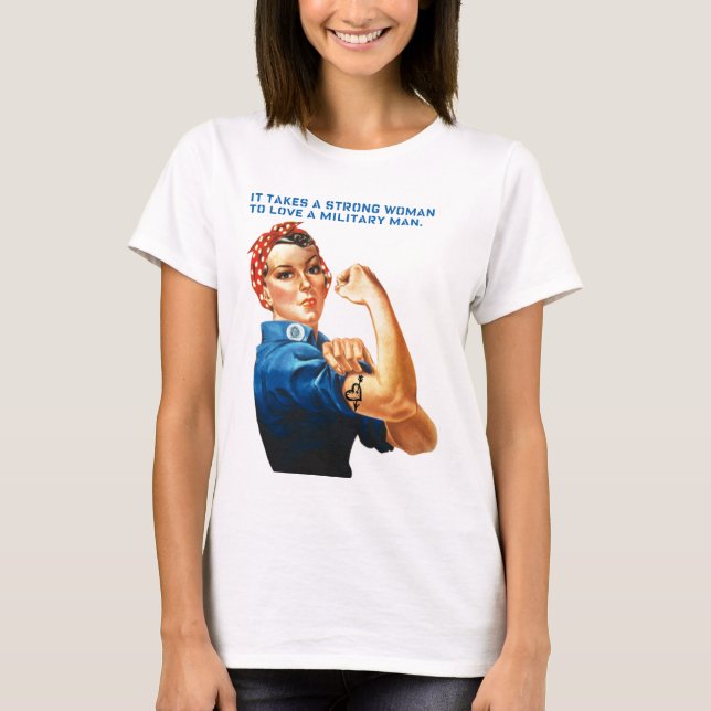 ROSIE RIVETEREN - "tar den en stark kvinna ", Tee Shirt (Framsida)