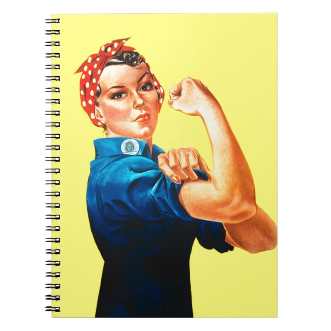 Rosie riveteren - vi kan göra den, kulturell anteckningsbok med spiral (Framsidan)