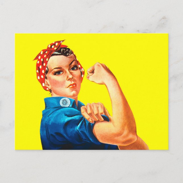 Rosie riveteren - vi kan göra den, kulturell vykort (Framsida)