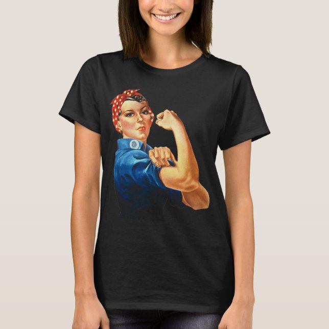 Rosie T-tröja för Rivetervintagefeminism Tee Shirt (Framsida)