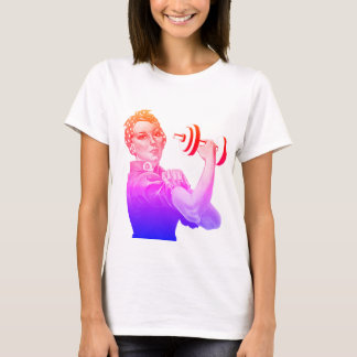 Rosie the Power Lifter in Rainbow Tee