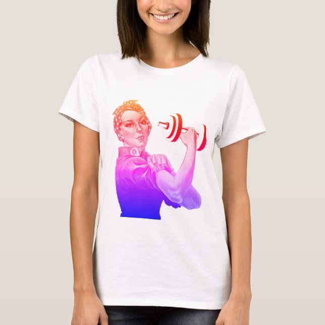 Rosie the Power Lifter in Rainbow Tee (Framsida)