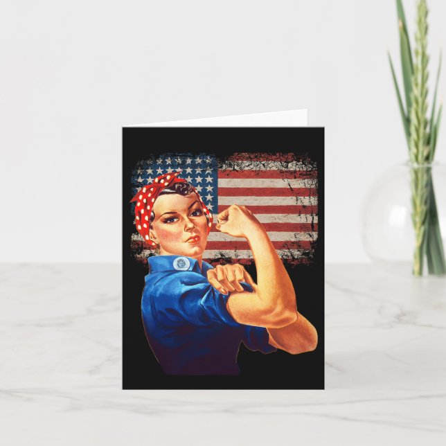 Rosie the Riveter American Flagga Usa Rosie the Ri Kort (Framsida)