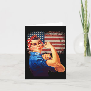 Rosie the Riveter American Flagga Usa Rosie the Ri Kort