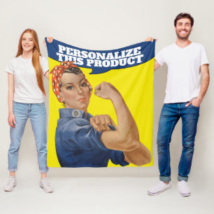 Rosie the Riveter är lätt att anpassa Fleecefilt