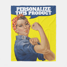 Rosie the Riveter är lätt att anpassa Fleecefilt