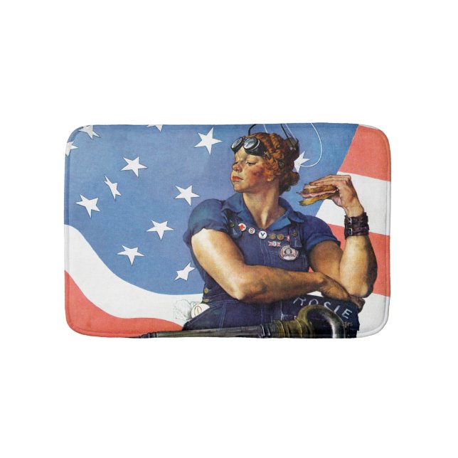 "Rosie the Riveter" Badrumsmatta (Framsidan)