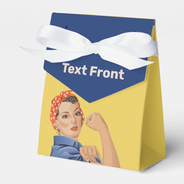 Rosie the Riveter Favor Box Presentaskar (Framsidan Sidan)