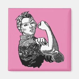 Rosie-the-Riveter Feminist LineArt-grafik Magnet