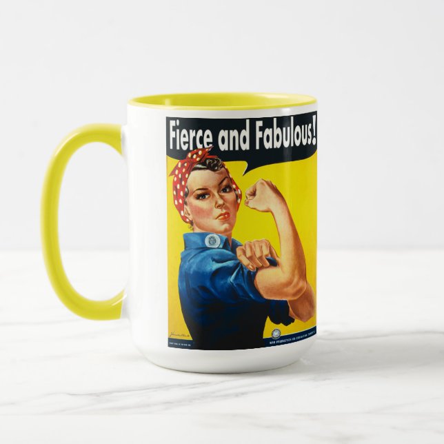 Rosie the Riveter Fierce och Fabulous Mugg (Vänster)