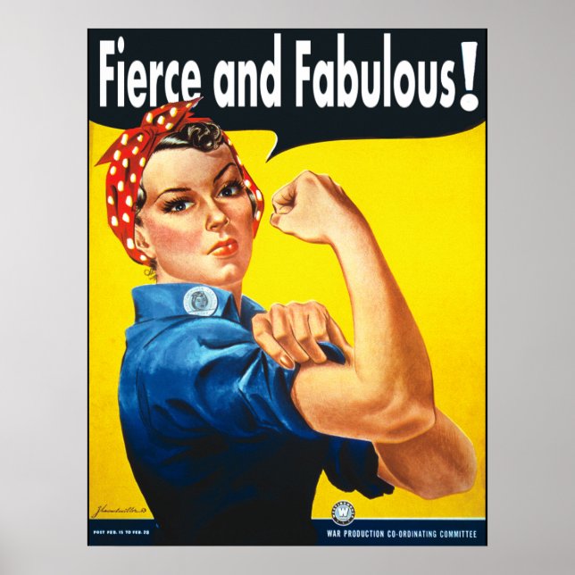 Rosie the Riveter Fierce och Fabulous Poster (Framsidan)