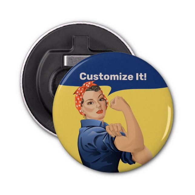 Rosie the Riveter Flasköppnare (Framsidan)