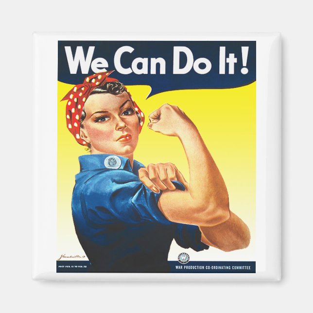 Rosie the Riveter Fridge Magnet (Framsidan)