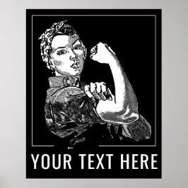 Rosie-The-Riveter Grafisk Linje Konst Anpassningsb Poster