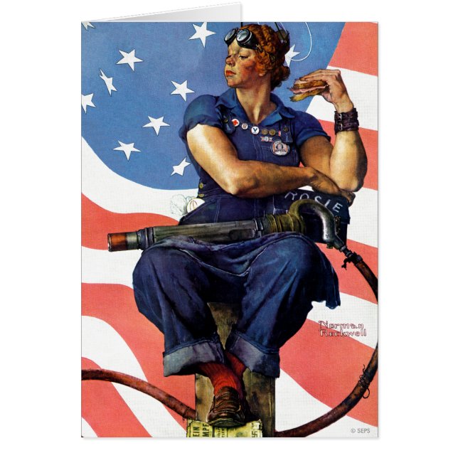 Rosie the Riveter Hälsningskort (Framsidan)