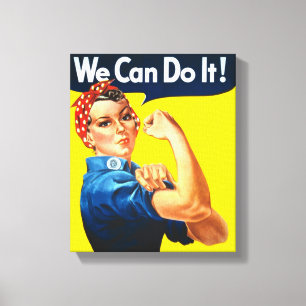 Rosie the Riveter (Iconic Poster) (Vi kan göra det Canvastryck