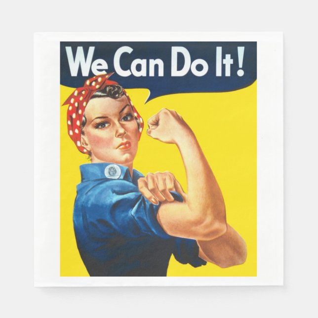 Rosie the Riveter (Iconic Poster) (Vi kan göra det Pappersservett (Framsidan)