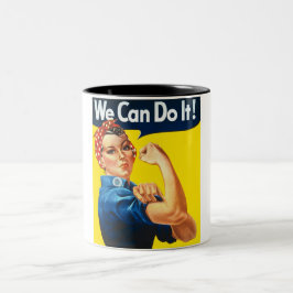 Rosie the Riveter (Iconic Poster) (Vi kan göra det Två-Tonad Mugg