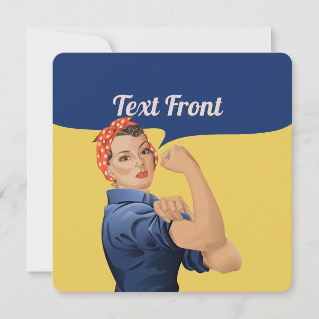 Rosie the Riveter-inbjudan (Framsida)