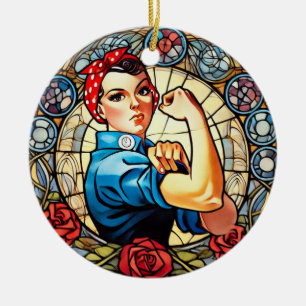 Rosie the Riveter Julgransprydnad Keramik