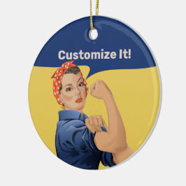 Rosie the Riveter Julgransprydnad Keramik