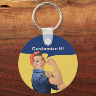 Rosie the Riveter Keychain Nyckelring
