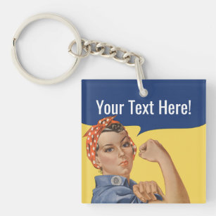 Rosie the Riveter Keychains   ANPASSNINGSBAR