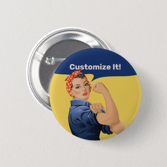 Rosie the Riveter Knapp (Framsida & baksida)