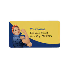 Rosie the Riveter Label Adressetikett