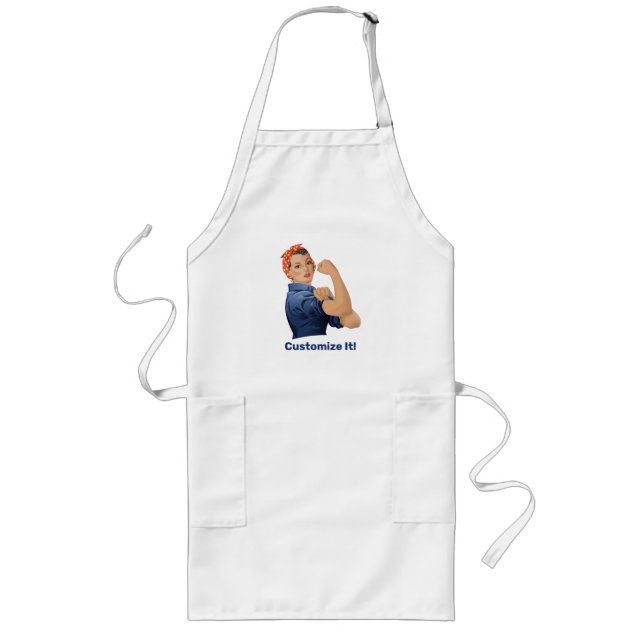 Rosie the Riveter Långt Förkläde (Framsidan)