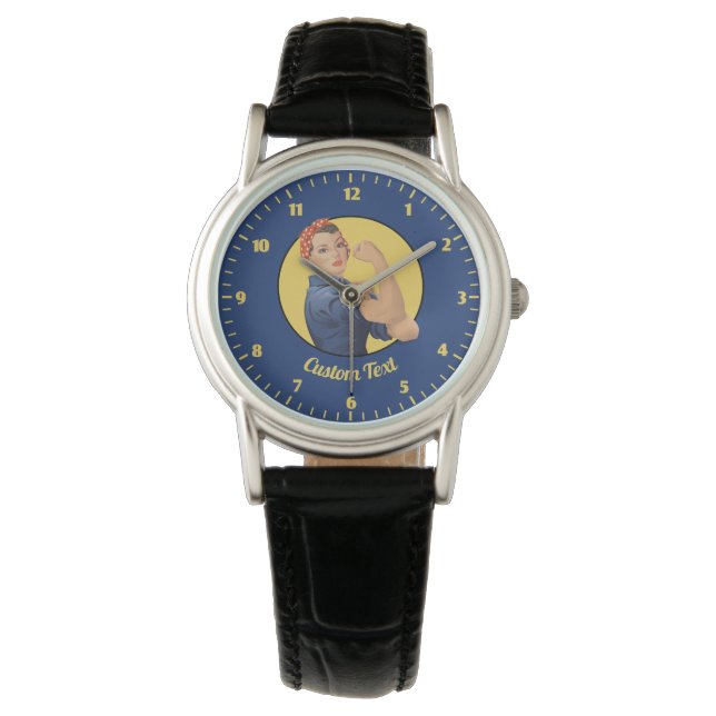 Rosie the Riveter Large Clock Armbandsur (Framsida)
