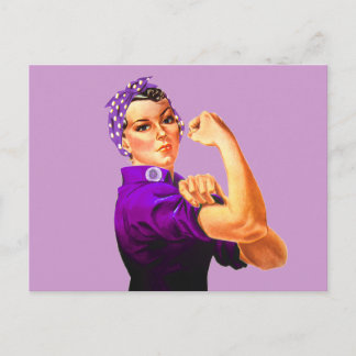 Rosie The Riveter - Lila Vykort