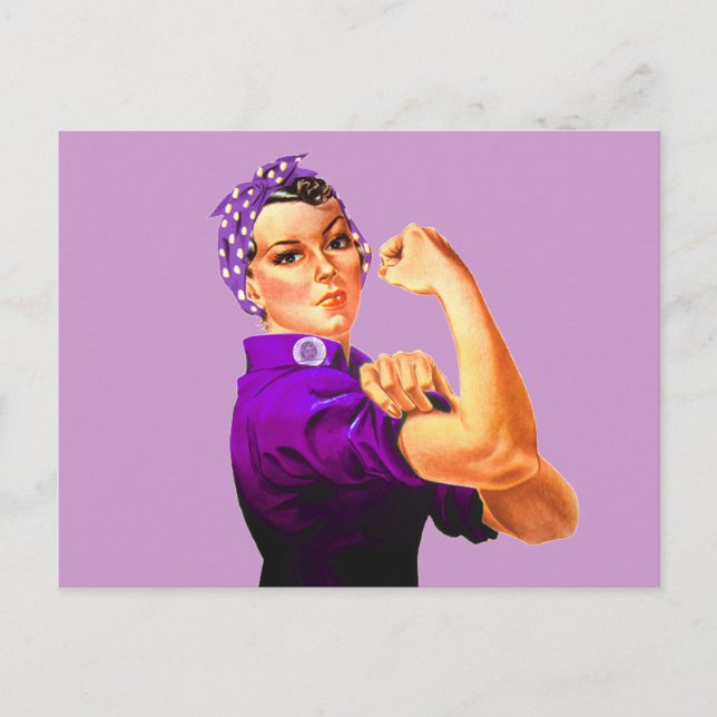 Rosie The Riveter - Lila Vykort (Framsida)