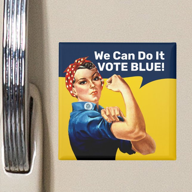 Rosie the Riveter | Magnet | Kvadratisk (Skapare uppladdad)