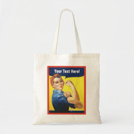 Rosie the Riveter med din anpassningsbar text Tygkasse