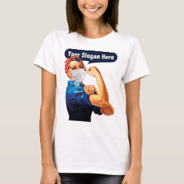 Rosie The Riveter Med Mask - Lägg Till Din Egen Sl T Shirt