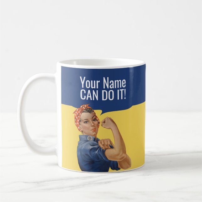 Rosie the Riveter Mugg | PERSONLIG (Vänster)