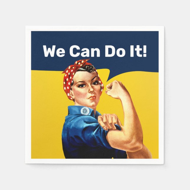 Rosie the Riveter | Napkin | ANPASSNINGSBAR Pappersservett (Framsidan)